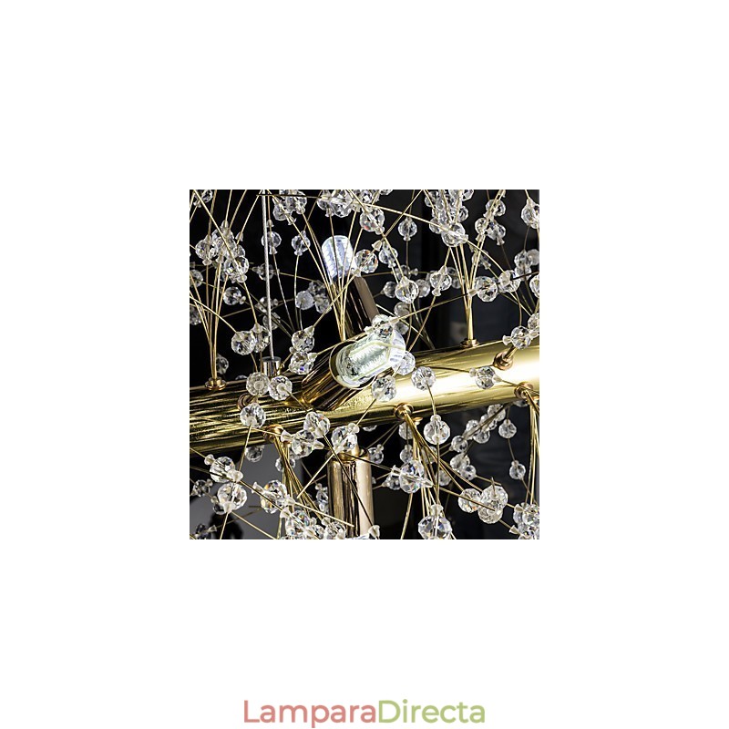 Característica tradicional clásica galvanizada para lámpara de araña de metal de cristal
