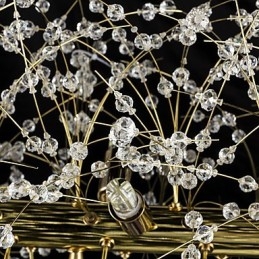 Característica tradicional clásica galvanizada para lámpara de araña de metal de cristal