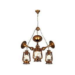 Lámpara de araña de metal con diseño de globo terráqueo estilo rústico vintage retro para diseñadores de estilo mini