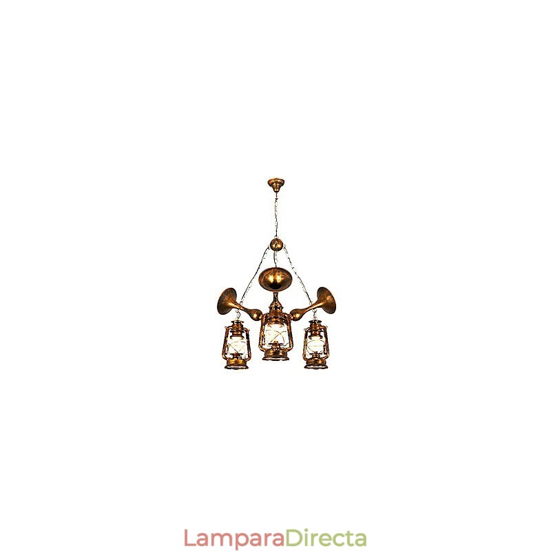 Lámpara de araña de metal con diseño de globo terráqueo estilo rústico vintage retro para diseñadores de estilo mini
