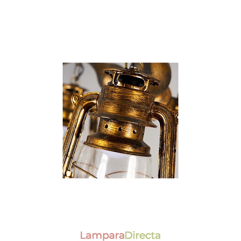 Lámpara de araña de metal con diseño de globo terráqueo estilo rústico vintage retro para diseñadores de estilo mini