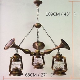 Lámpara de araña de metal con diseño de globo terráqueo estilo rústico vintage retro para diseñadores de estilo mini