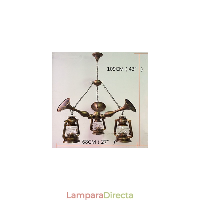 Lámpara de araña de metal con diseño de globo terráqueo estilo rústico vintage retro para diseñadores de estilo mini