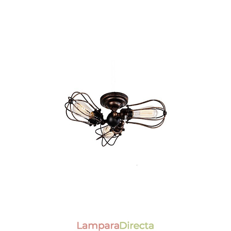 Lámpara de araña de metal con diseño de estilo mini, con pintura retro