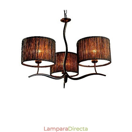 Lámpara de araña clásica tradicional de 3 luces con pantalla de tela sencilla Lámpara de araña clásica tradicional de 3 luces con pantalla de tela sencilla