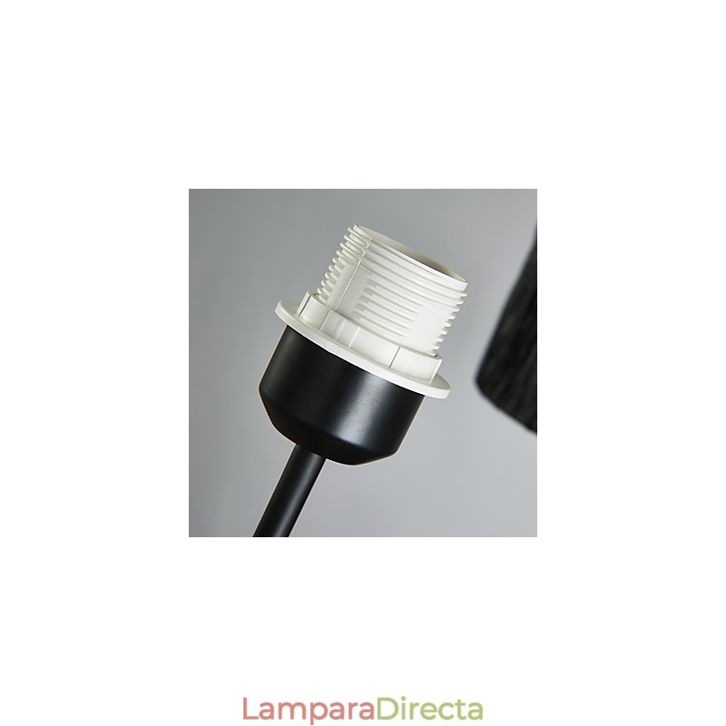 Lámpara de araña clásica tradicional de 3 luces con pantalla de tela sencilla