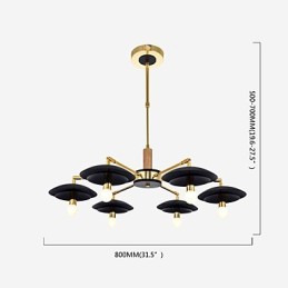Lámpara de araña personalizada de 6 luces