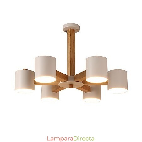 Lámpara de araña de 6 luces, moderna, contemporánea, tradicional, clásica, vintage, estilo campestre, de madera. Lámpara de araña de 6 luces, moderna, contemporánea, tradicional, clásica, vintage, estilo campestre, de madera.
