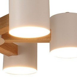 Lámpara de araña de 6 luces, moderna, contemporánea, tradicional, clásica, vintage, estilo campestre, de madera.