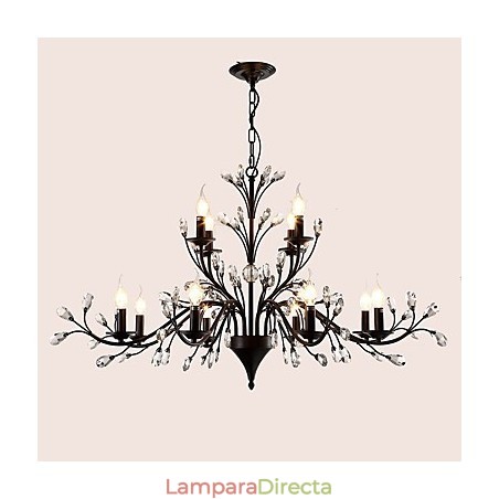 Lámpara de araña de cristal de 12 luces, moderna, contemporánea, tradicional, clásica, vintage, retro, estilo campestre, con pintura característica. Lámpara de araña de cristal de 12 luces, moderna, contemporánea, tradicional, clásica, vintage, retro, estilo campestre, con pintura característica.