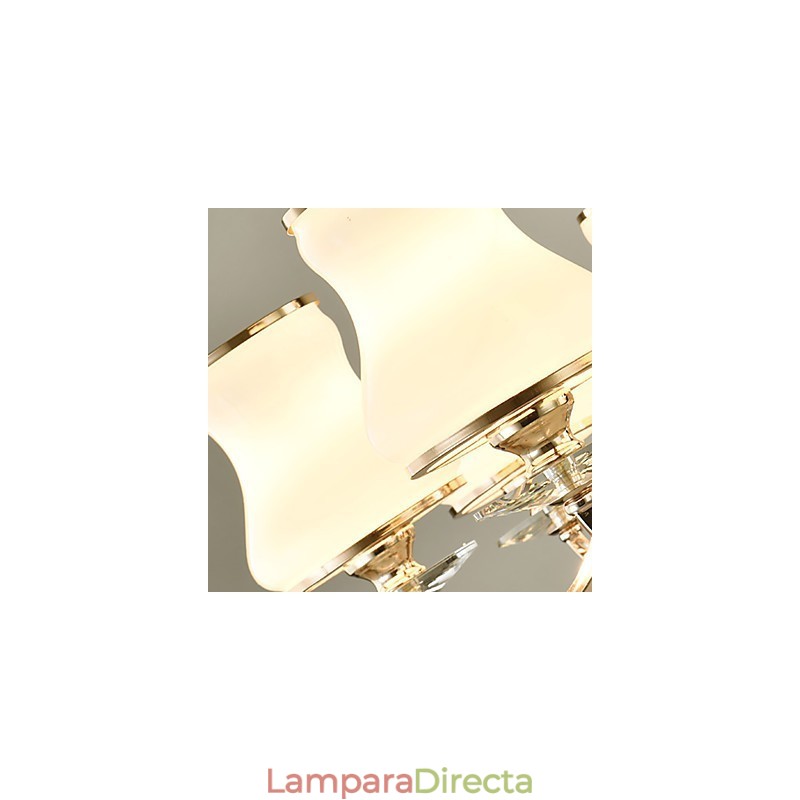 Lámpara de araña moderna contemporánea galvanizada con característica de metal de cristal