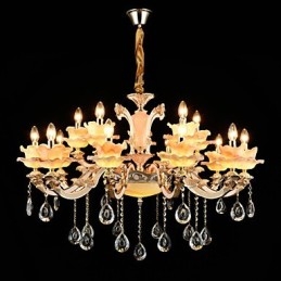Lámpara colgante de aleación de zinc con cristal, estilo mini, de metal, para interiores y tiendas, 15 bombillas.