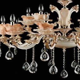 Lámpara colgante de aleación de zinc con cristal, estilo mini, de metal, para interiores y tiendas, 15 bombillas.