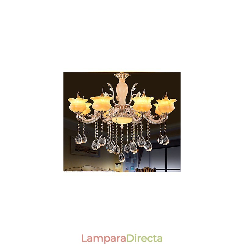 Lámpara colgante de cristal de jade