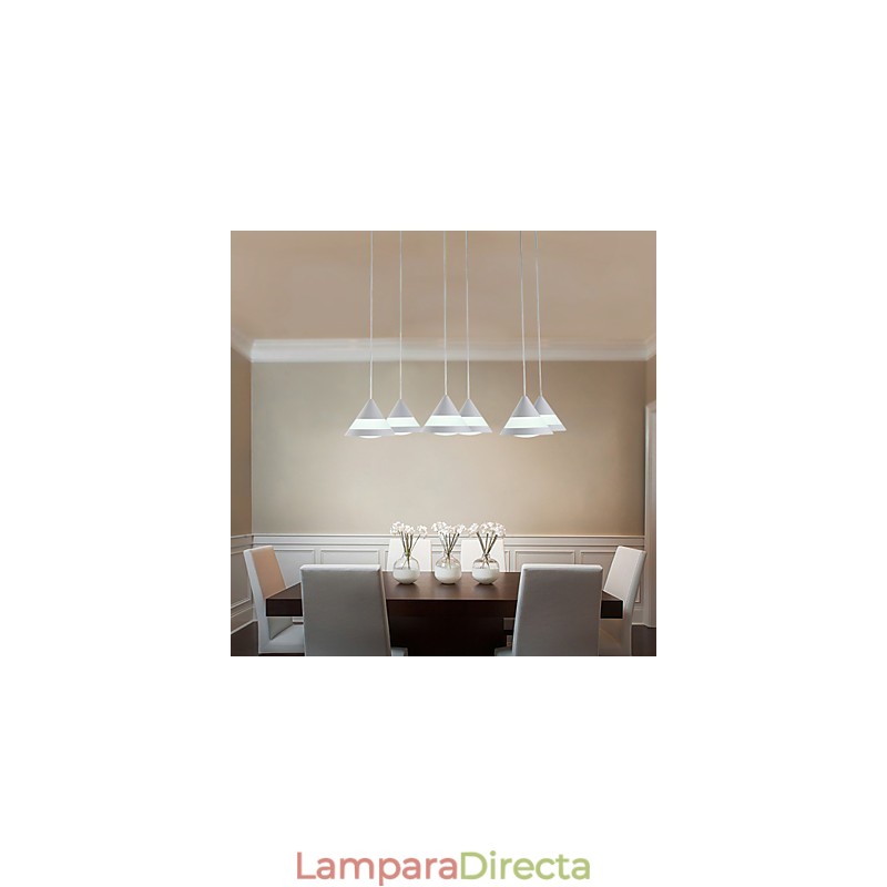 Lámpara colgante moderna contemporánea de acrílico