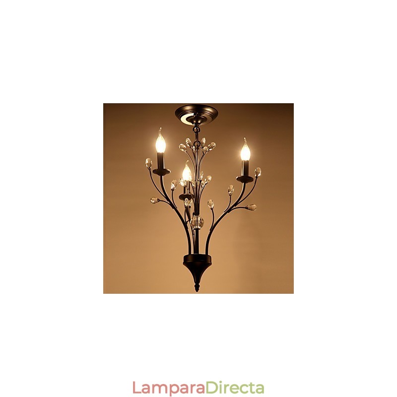 Lámpara de araña de cristal con diseño de globo campestre, moderna, contemporánea, tradicional, clásica, rústica, vintage, retro