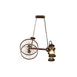 Lámpara de araña de metal con diseño de globo terráqueo estilo rústico vintage retro para diseñadores de estilo mini