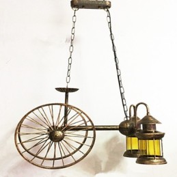 Lámpara de araña de metal con diseño de globo terráqueo estilo rústico vintage retro para diseñadores de estilo mini
