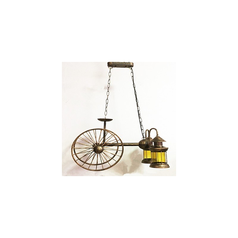 Lámpara de araña de metal con diseño de globo terráqueo estilo rústico vintage retro para diseñadores de estilo mini