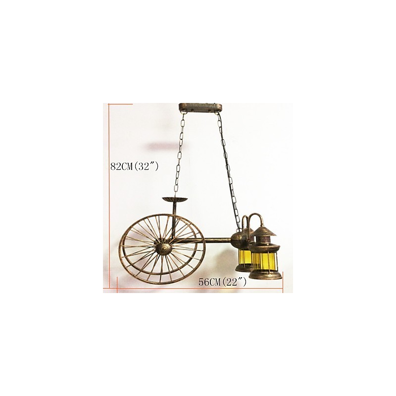 Lámpara de araña de metal con diseño de globo terráqueo estilo rústico vintage retro para diseñadores de estilo mini