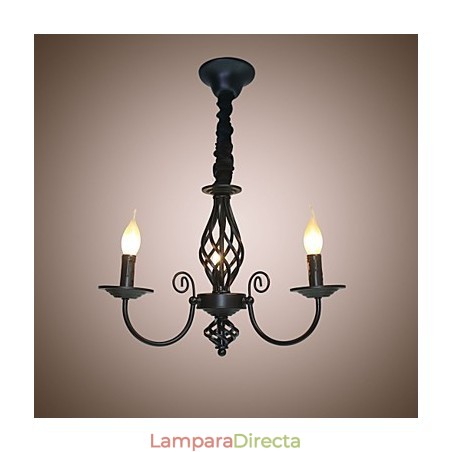 Lámpara de araña de estilo europeo de 3 luces, luces sencillas, lámparas creativas de hierro con velas. Lámpara de araña de estilo europeo de 3 luces, luces sencillas, lámparas creativas de hierro con velas.