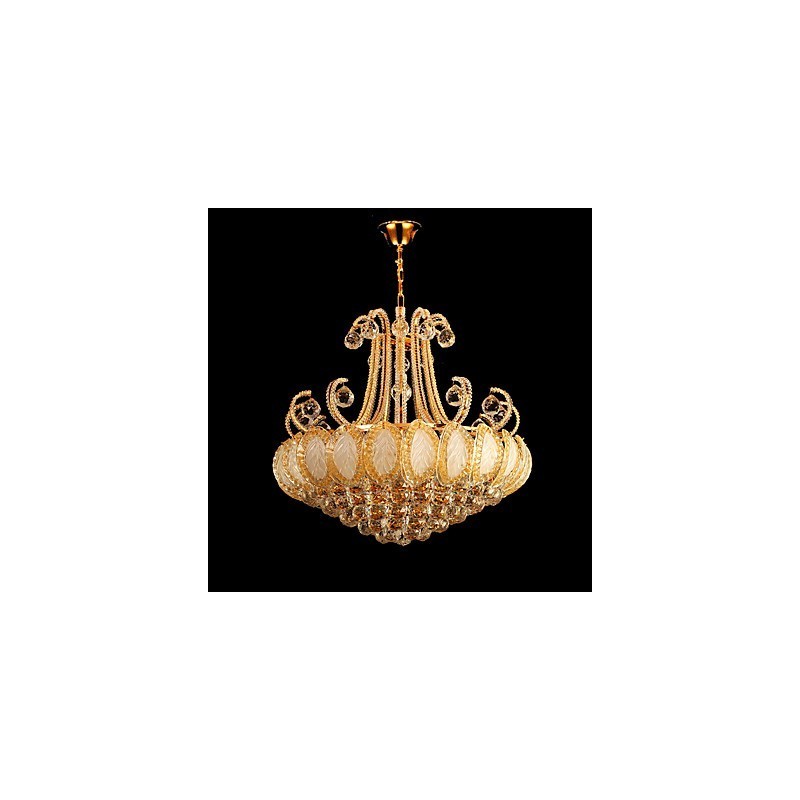 Lámpara colgante de cristal de lujo moderna, diámetro 50 cm, contiene 8 bombillas.