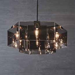 Lámpara de araña de metal de 6 focos para interiores con diseño de cabaña rústica para diseñadores
