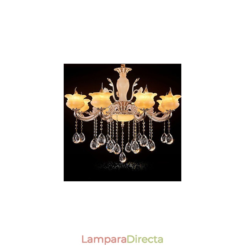 Lámpara colgante de cristal de jade