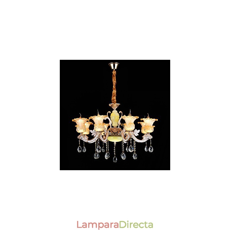 Lámpara colgante de metal estilo mini de cristal, moderna, contemporánea, tradicional, clásica, de aleación de zinc.