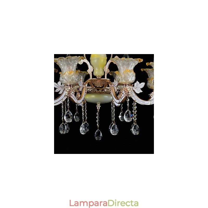 Lámpara colgante de metal estilo mini de cristal, moderna, contemporánea, tradicional, clásica, de aleación de zinc.