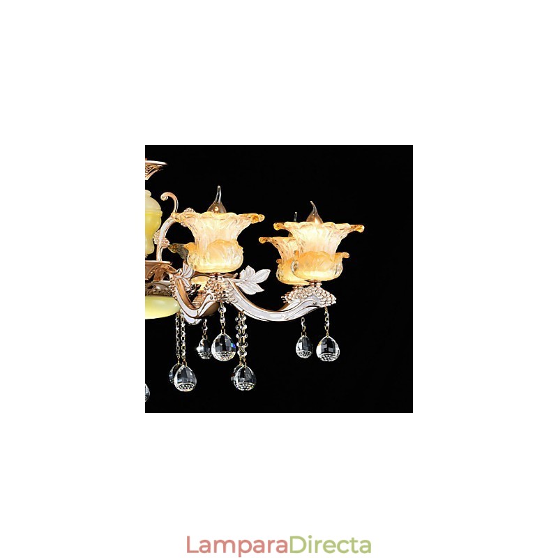 Lámpara colgante de metal estilo mini de cristal, moderna, contemporánea, tradicional, clásica, de aleación de zinc.