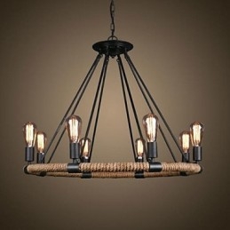 Lámpara colgante de metal con pintura rústica clásica tradicional de estilo vintage retro campestre