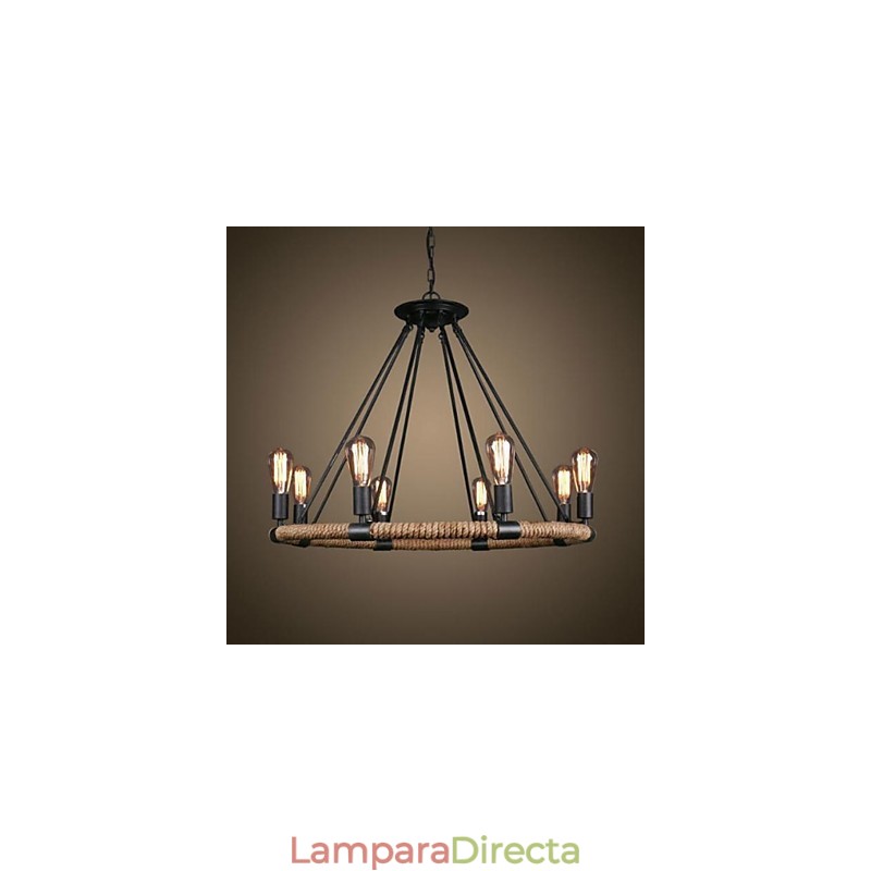 Lámpara colgante de metal con pintura rústica clásica tradicional de estilo vintage retro campestre