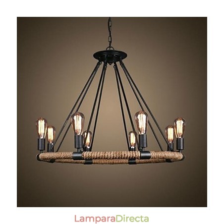 Lámpara colgante de metal con pintura rústica clásica tradicional de estilo vintage retro campestre Lámpara colgante de metal con pintura rústica clásica tradicional de estilo vintage retro campestre