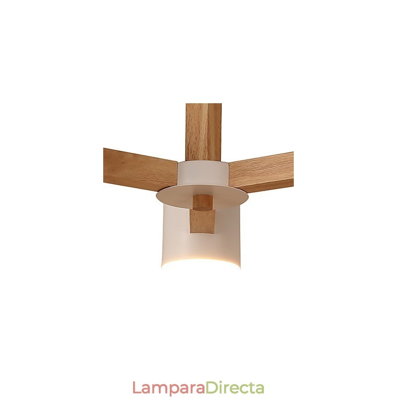 Lámpara de araña de 3 luces, moderna, contemporánea, tradicional, clásica, vintage, estilo campestre, de madera.