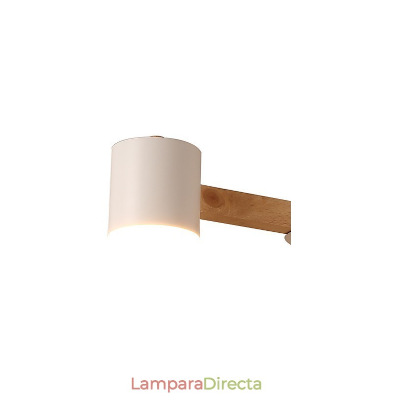 Lámpara de araña de 3 luces, moderna, contemporánea, tradicional, clásica, vintage, estilo campestre, de madera.