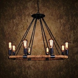 Lámpara colgante de metal con pintura rústica clásica tradicional de estilo vintage retro campestre