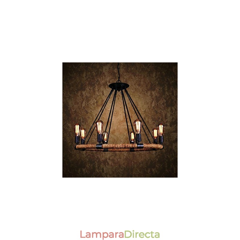 Lámpara colgante de metal con pintura rústica clásica tradicional de estilo vintage retro campestre