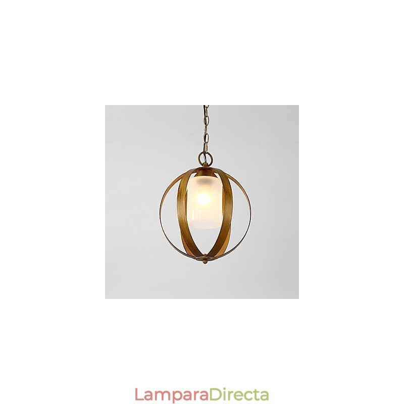 Lámpara colgante de metal estilo industrial americano con pintura en color y cristal estilo loft europeo para decorar interiores.