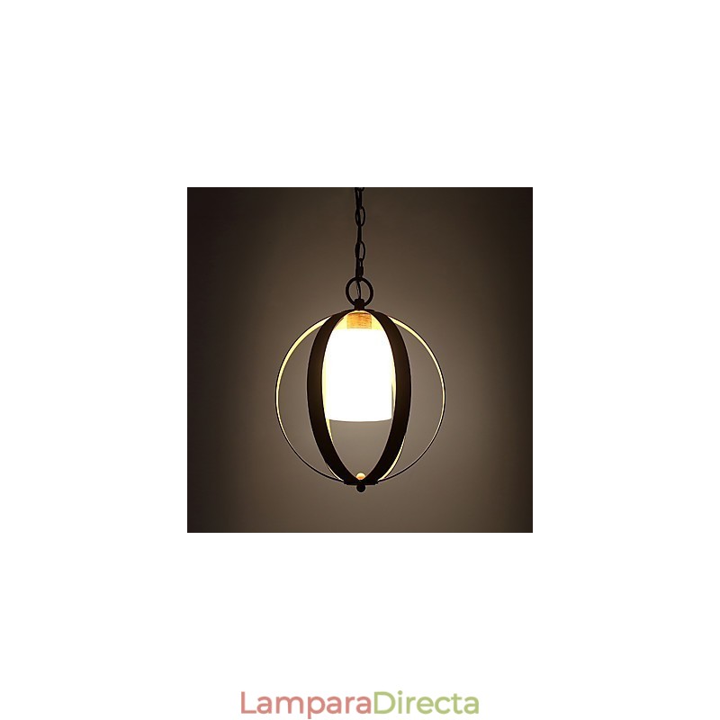 Lámpara colgante de metal estilo industrial americano con pintura en color y cristal estilo loft europeo para decorar interiores.