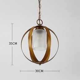 Lámpara colgante de metal estilo industrial americano con pintura en color y cristal estilo loft europeo para decorar interiores.