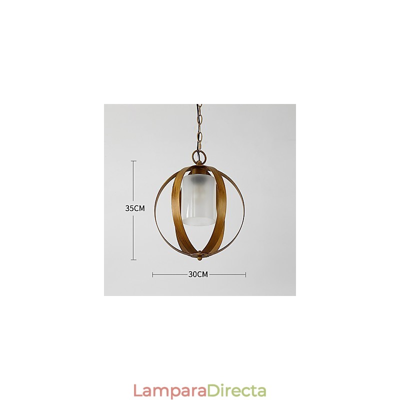 Lámpara colgante de metal estilo industrial americano con pintura en color y cristal estilo loft europeo para decorar interiores.
