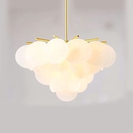 Lámpara colgante de bambú de madera estilo mini con pintura clásica tradicional