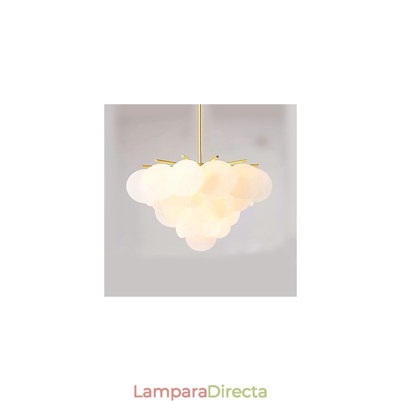 Lámpara colgante de bambú de madera estilo mini con pintura clásica tradicional