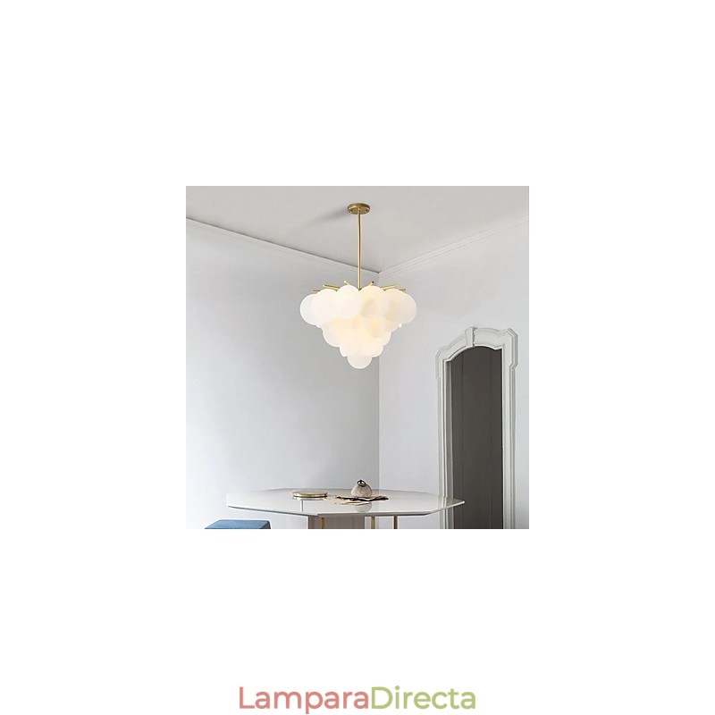 Lámpara colgante de bambú de madera estilo mini con pintura clásica tradicional