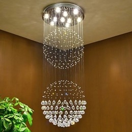 Lámpara colgante de techo de cristal para interiores, lámparas colgantes para el hogar