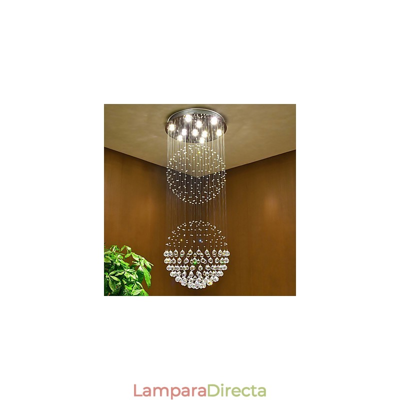 Lámpara colgante de techo de cristal para interiores, lámparas colgantes para el hogar