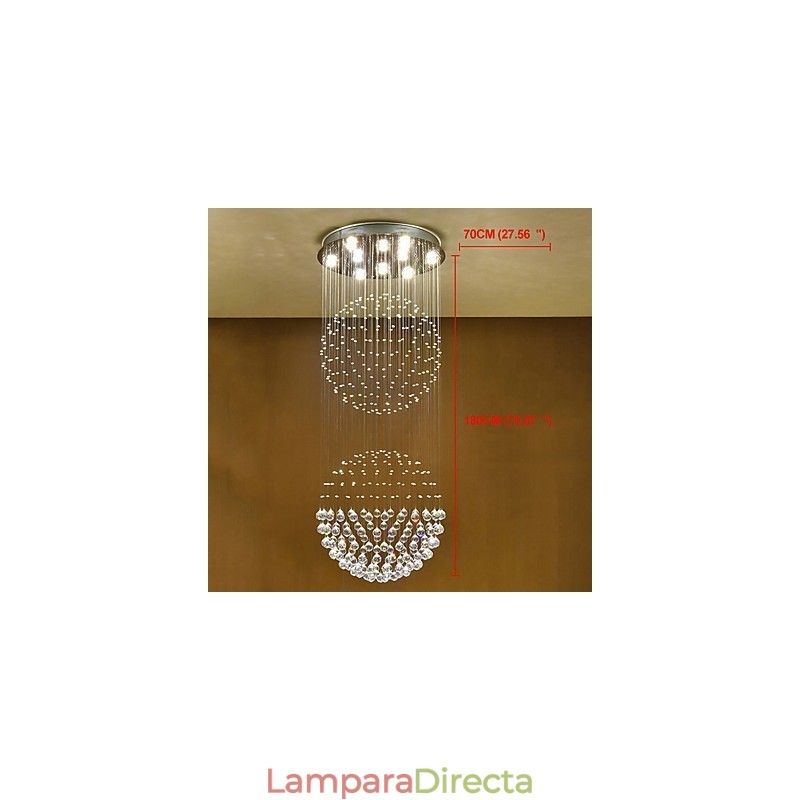 Lámpara colgante de techo de cristal para interiores, lámparas colgantes para el hogar
