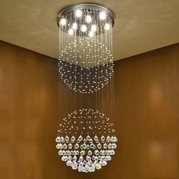 Lámpara colgante de techo de cristal para interiores, lámparas colgantes para el hogar