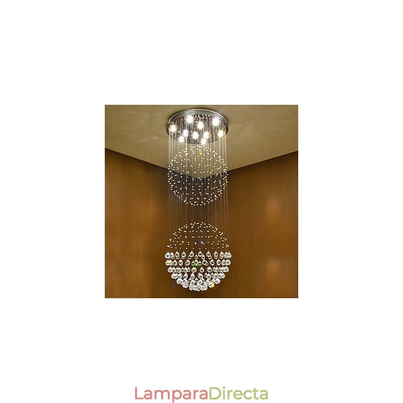 Lámpara colgante de techo de cristal para interiores, lámparas colgantes para el hogar